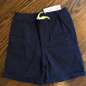 NWT Janie and Jack navy shorts- size 6